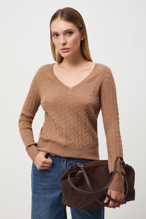 Medicine sweter damski kolor beżowy - zdjęcie produktu nr 2