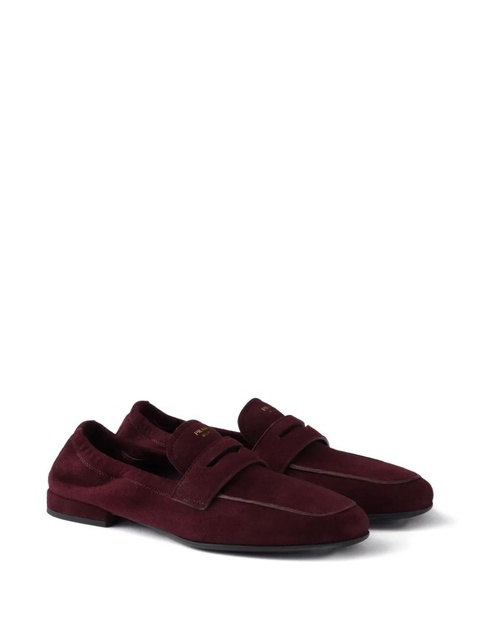 Prada logo-print penny-strap loafers - Red - zdjęcie produktu nr 2