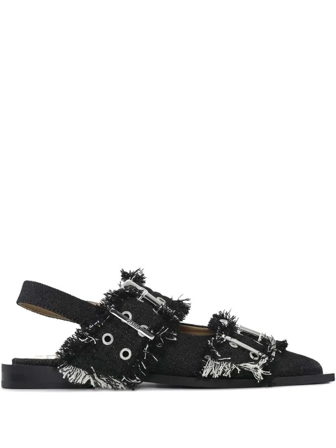 GANNI denim ballet flats - Black - zdjęcie produktu nr 1