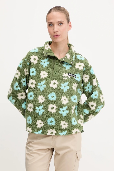 Columbia bluza sportowa Helvetia kolor zielony wzorzysta 2098501 - zdjęcie produktu nr 1