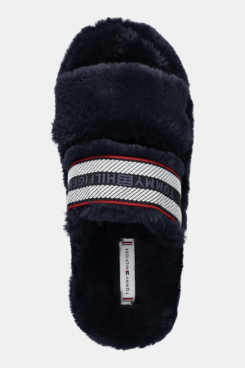 Tommy Hilfiger kapcie HILFIGER FUR SLIPPER kolor granatowy FW0FW08854 - zdjęcie produktu nr 2