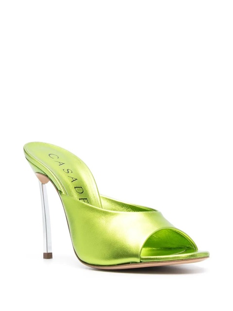Casadei 105mm metallic leather sandals - Green - zdjęcie produktu nr 2