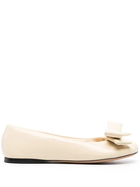 LOEWE Puffy leather ballerina shoes - Neutrals - zdjęcie produktu nr 1