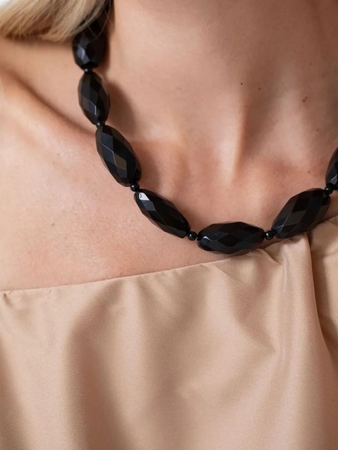Jennifer Behr Wrenlee faceted necklace - Black - zdjęcie produktu nr 2