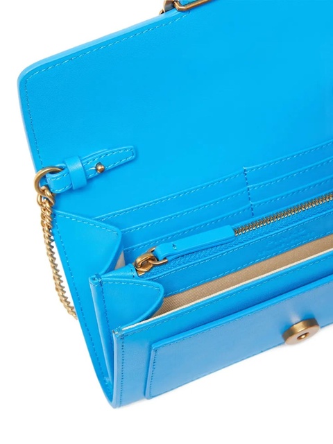 PINKO Love-Birds chain cross body bag - Blue - zdjęcie produktu nr 2