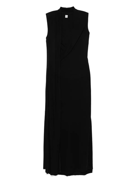 TOTEME overlapped scarf dress - Black - zdjęcie produktu nr 1