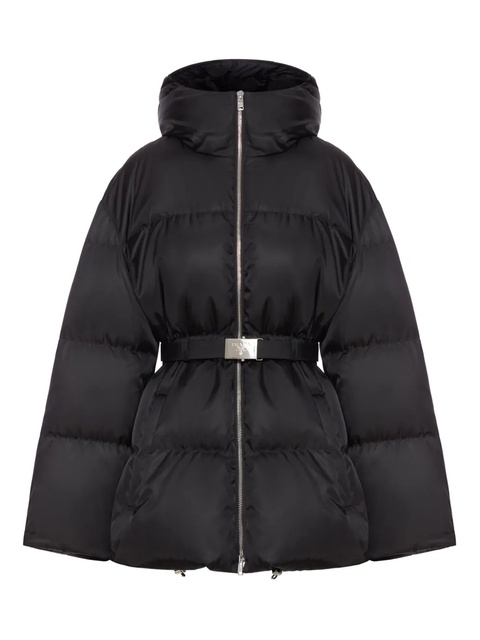 Prada hooded belted puffer jacket - Black - zdjęcie produktu nr 1