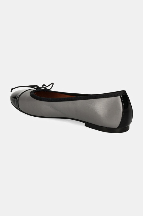 Jonak baleriny skórzane DAXI VERNIS CUIR kolor szary 3400191 - zdjęcie produktu nr 2