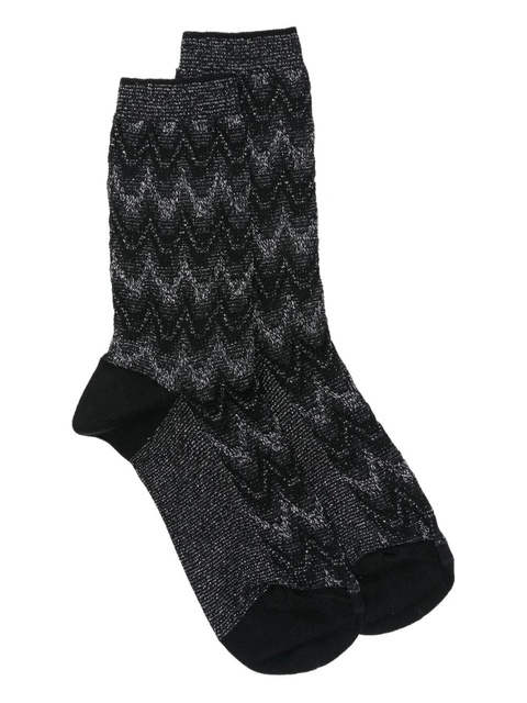 Missoni chevron-pattern socks - Black - zdjęcie produktu nr 1