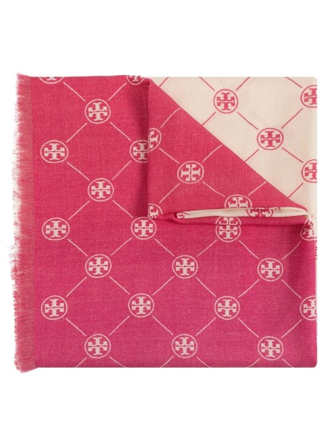 Tory Burch T Monogram scarf - Pink - zdjęcie produktu nr 1