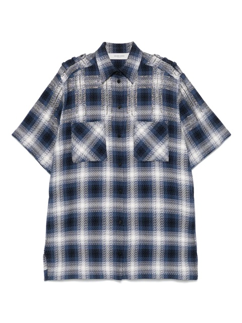 Golden Goose checked cotton dress - Blue - zdjęcie produktu nr 1