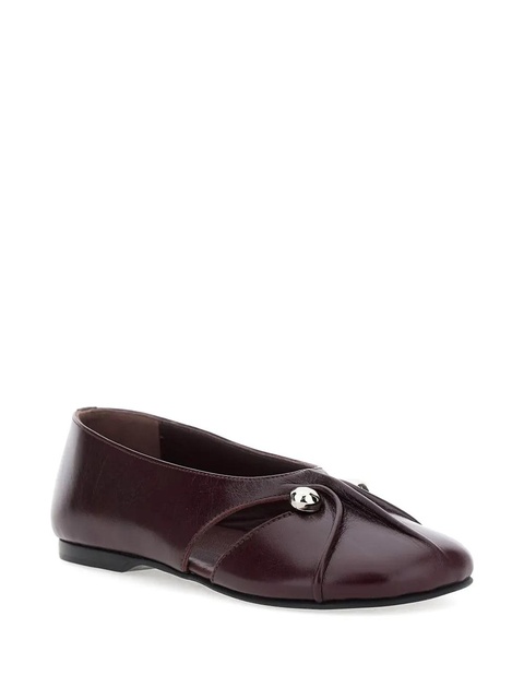 ALOHAS cut-out leather ballet flats - Brown - zdjęcie produktu nr 2