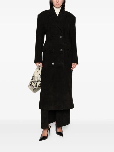 ducie Aggie double-breasted leather coat - Black - zdjęcie produktu nr 2