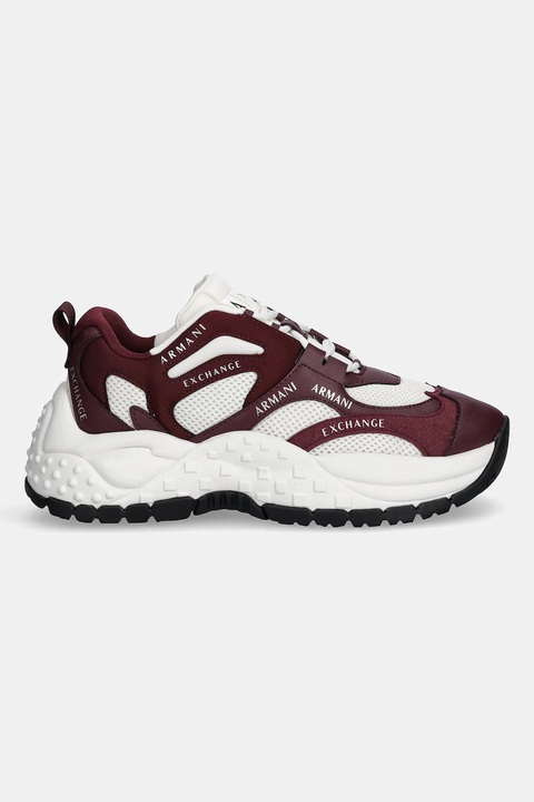 Armani Exchange sneakersy damskie kolor bordowy XDX120 XV708 MZ134 - zdjęcie produktu nr 1