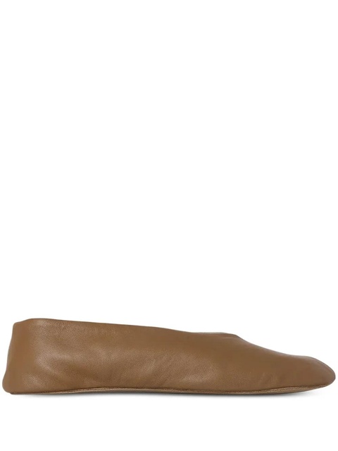 The Row Stella leather ballet flats - Brown - zdjęcie produktu nr 1