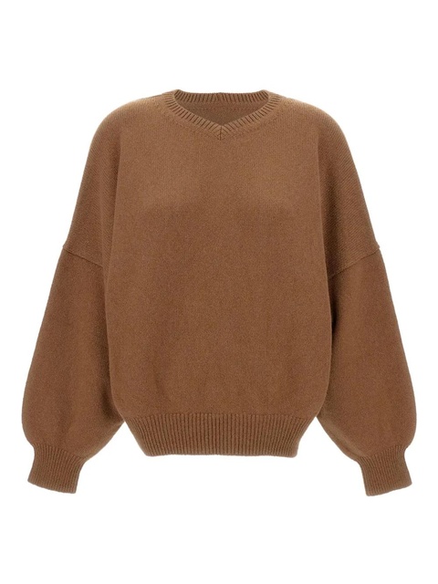 KHAITE crew-neck long-sleeve sweater - Brown - zdjęcie produktu nr 1