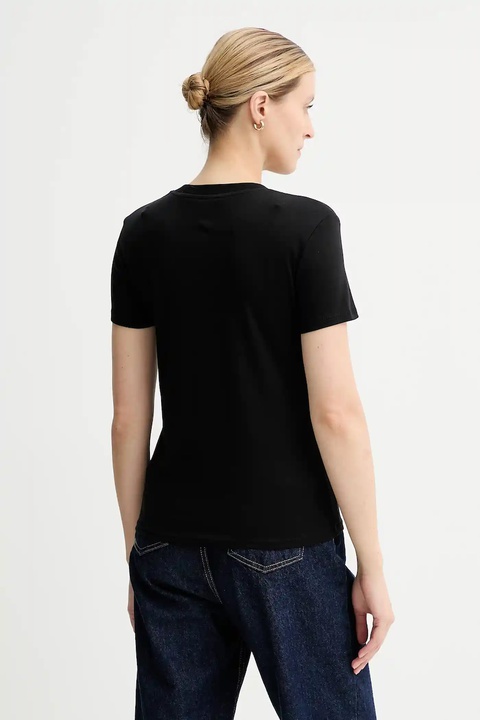 Calvin Klein t-shirt bawełniany damski kolor czarny LV044C216G - zdjęcie produktu nr 2