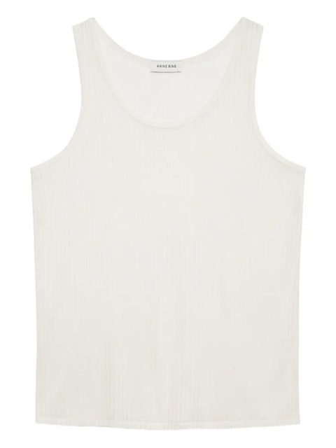 ANINE BING Eugene ribbed sleeveless top - White - zdjęcie produktu nr 1