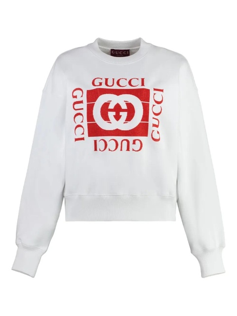 Gucci flocked-logo sweatshirt - White - zdjęcie produktu nr 1
