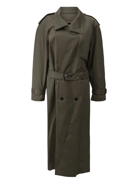 Saint Laurent belted double-breasted trench coat - Brown - zdjęcie produktu nr 1