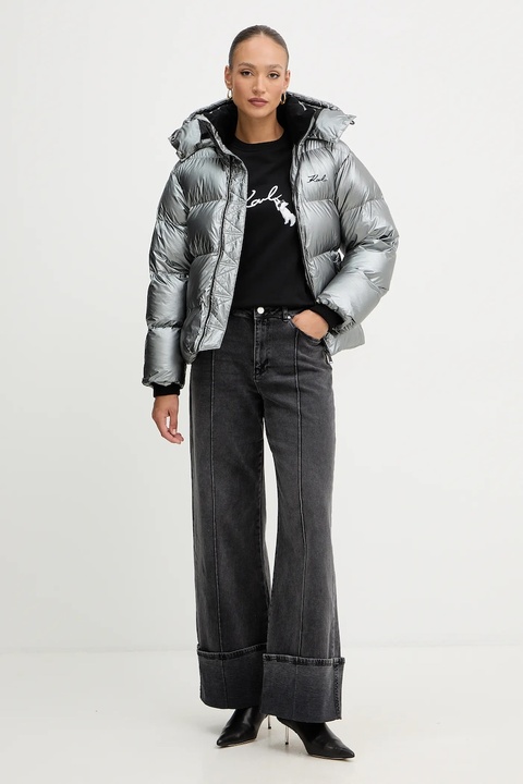 Karl Lagerfeld bluza IKON SIGNATURE damska kolor czarny z nadrukiem B1W20031 - zdjęcie produktu nr 1