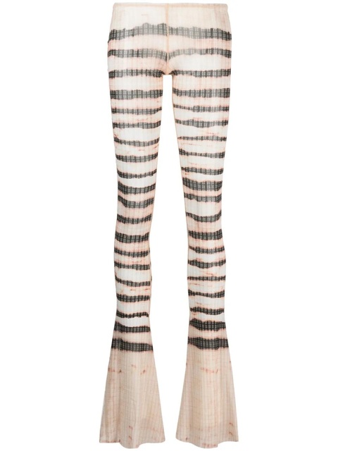 Jean Paul Gaultier tie-dye flared trousers - Neutrals - zdjęcie produktu nr 1