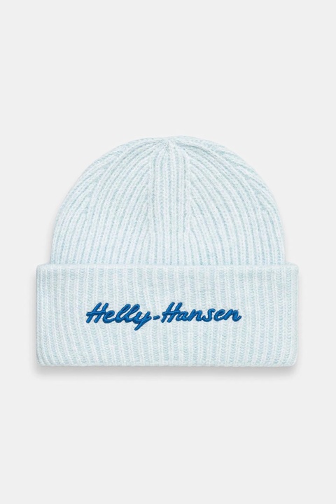 Helly Hansen czapka SOFT RIB BEANIE kolor niebieski z grubej dzianiny 67531 - zdjęcie produktu nr 2