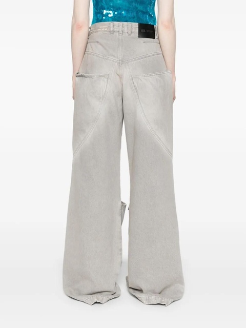The Attico high-rise wide-leg jeans - Grey - zdjęcie produktu nr 2