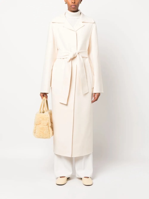 Jil Sander belted single-breasted cashmere coat - Neutrals - zdjęcie produktu nr 1