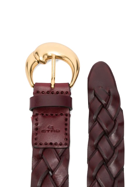 ETRO braided leather belt - Red - zdjęcie produktu nr 1