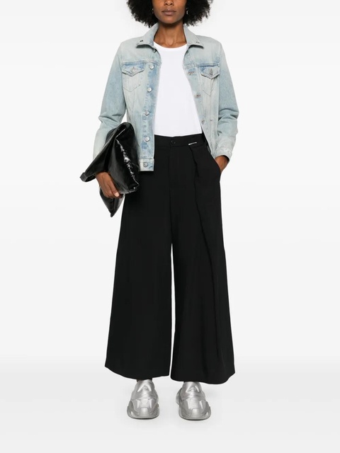 MM6 Maison Margiela pleat-detail trousers - Black - zdjęcie produktu nr 1
