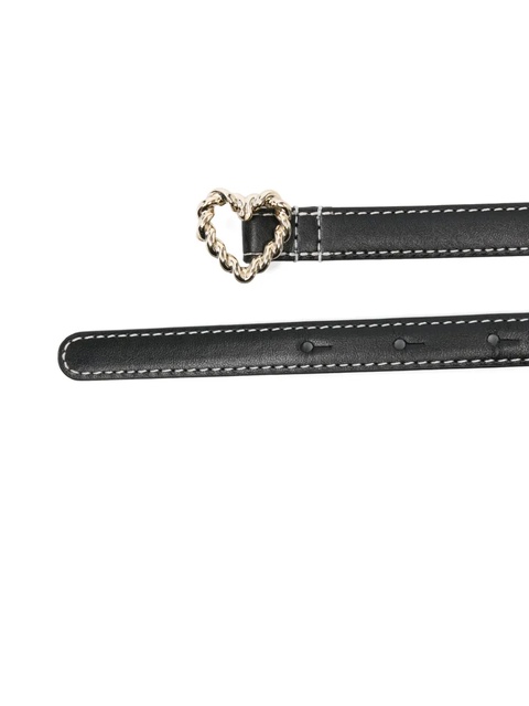 Maje heart-buckle leather belt - Black - zdjęcie produktu nr 1
