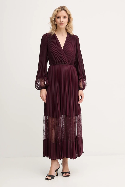 Twinset sukienka kolor fioletowy maxi rozkloszowana 252TP2641 - zdjęcie produktu nr 1