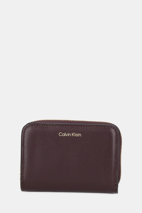 Calvin Klein portfel skórzany damski kolor bordowy LV04F1075G - zdjęcie produktu nr 1