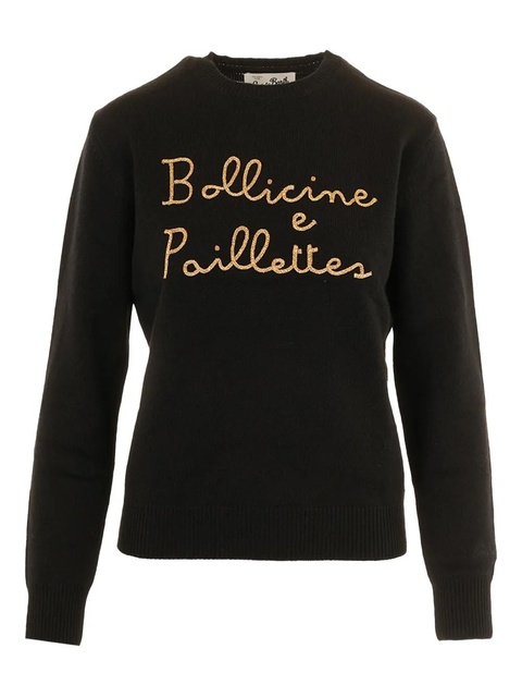MC2 Saint Barth New Queen Bollicine E Pailettes embroidered sweater - Black - zdjęcie produktu nr 1