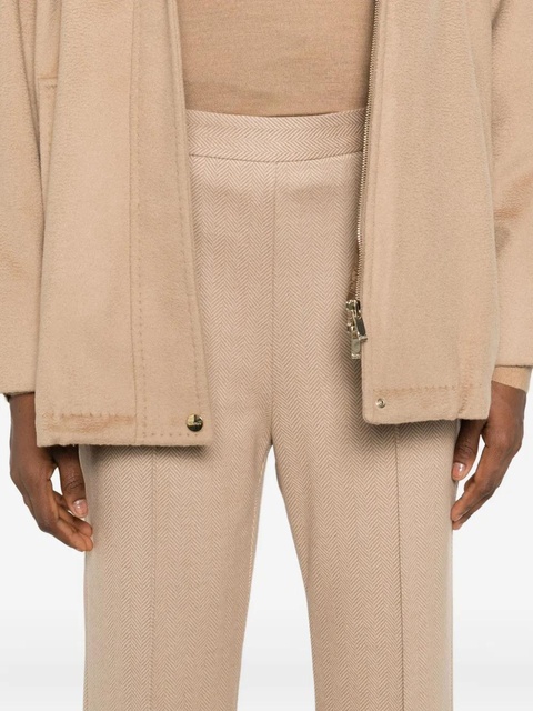 Max Mara herringbone cropped trousers - Neutrals - zdjęcie produktu nr 2