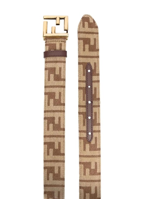 FENDI logo-jacquard canvas belt - Brown - zdjęcie produktu nr 2
