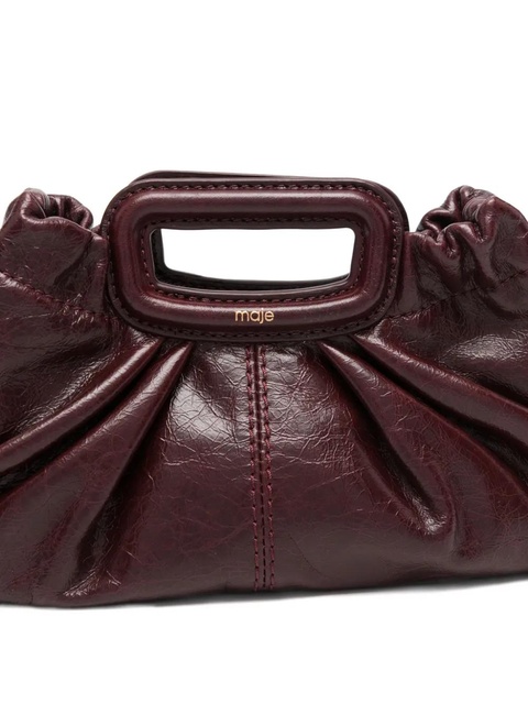 Maje crackled leather mini bag - Red - zdjęcie produktu nr 2
