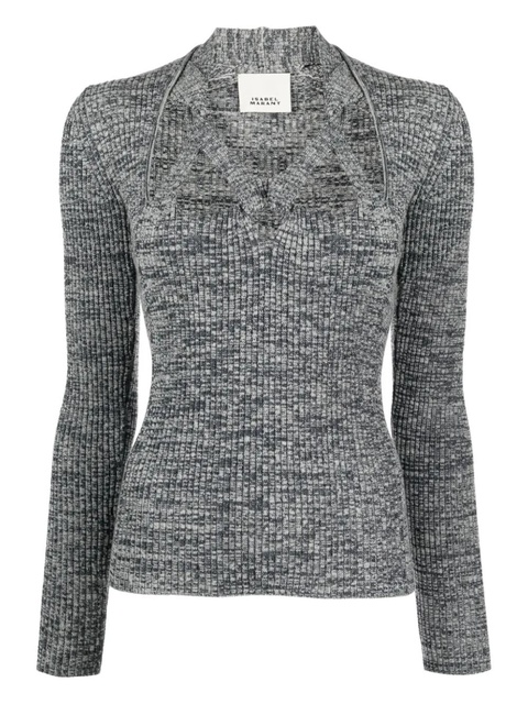 ISABEL MARANT Zoria cut-out sweater - Grey - zdjęcie produktu nr 1