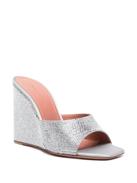 Amina Muaddi 100mm Lupita sandals - Silver - zdjęcie produktu nr 2