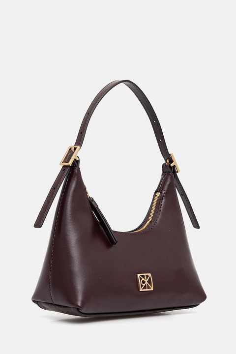 Calvin Klein torebka skórzana kolor fioletowy LV04F3263G - zdjęcie produktu nr 2