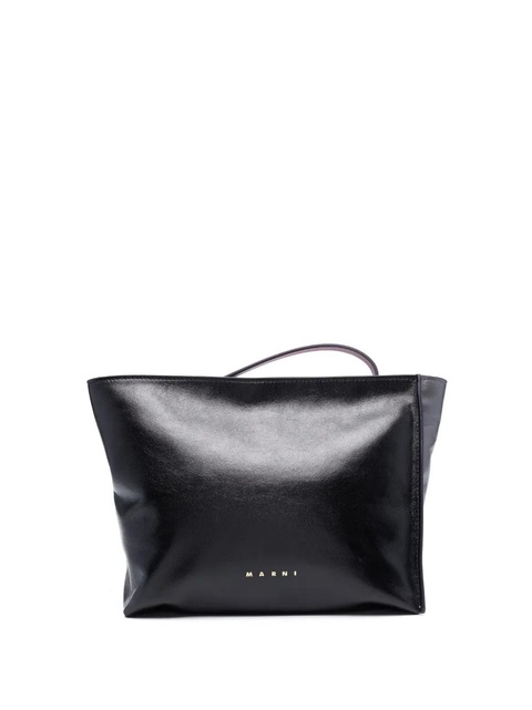 Marni colourblock logo-print clutch - Black - zdjęcie produktu nr 1