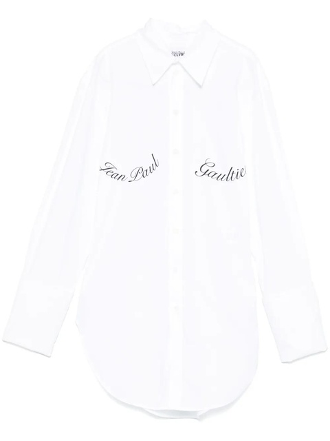 Jean Paul Gaultier printed poplin shirt - White - zdjęcie produktu nr 1