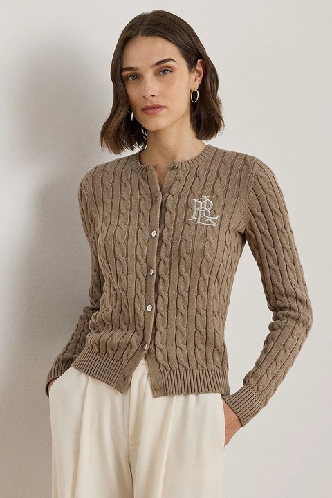 Lauren Ralph Lauren kardigan bawełniany kolor beżowy 200932225 - zdjęcie produktu nr 1