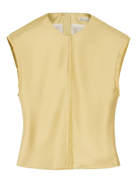 AMI Paris raw-edge sleeveless top - Green - zdjęcie produktu nr 1