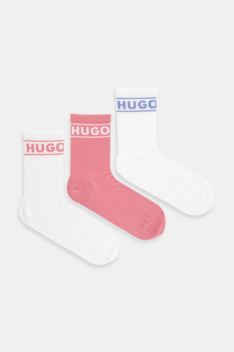 HUGO skarpetki 3-pack damskie kolor biały 50517669 - zdjęcie produktu nr 1