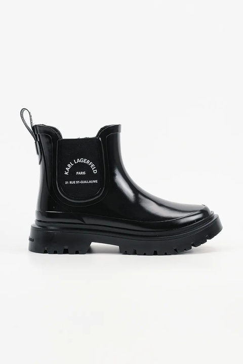 Karl Lagerfeld kalosze K/TORRENT damskie kolor czarny KL47140 - zdjęcie produktu nr 1