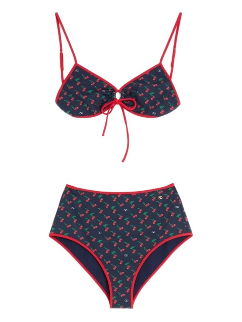 Valentino Garavani Cherryfic-print bikini - Blue - zdjęcie produktu nr 2