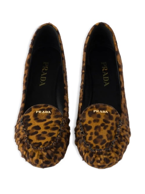 Prada leopard-print loafers - Brown - zdjęcie produktu nr 1