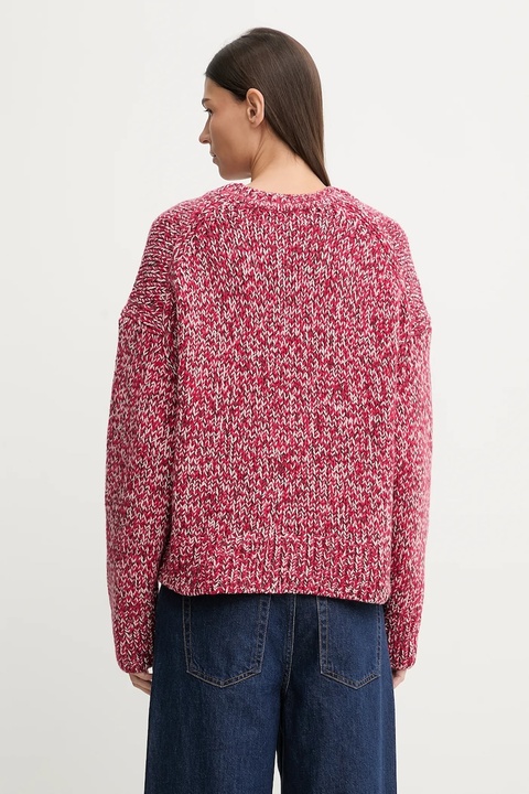 Marc O'Polo sweter z dodatkiem wełny damski kolor czerwony ciepły 5000007891 - zdjęcie produktu nr 2